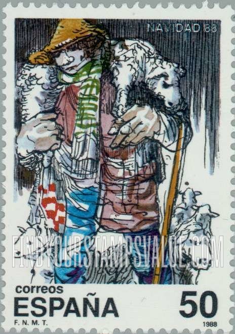 FindYourStampsValue: Christmas: Shepherd