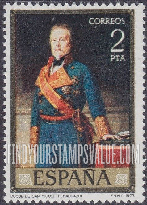 FindYourStampsValue: Federico Madrazo (1815-94) Portraits: Duke of San Miguel