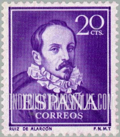 FindYourStampsValue: Juan Ruiz de Alarcon, dramatist