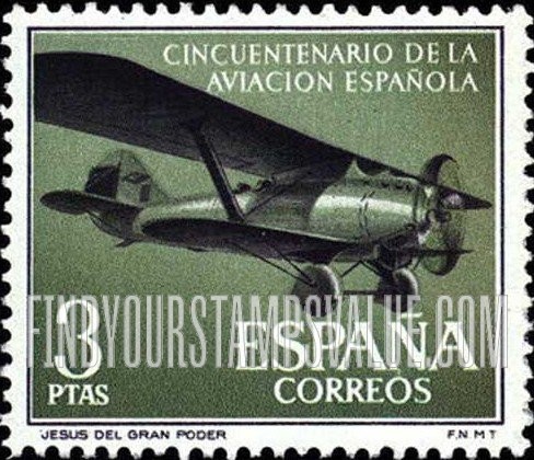 FindYourStampsValue: “Jesus del Gran Poder,” plane of Madrid-Manila flight