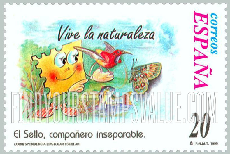 FindYourStampsValue: Letter Writing Type of 1998: “Vive la naturaleza”