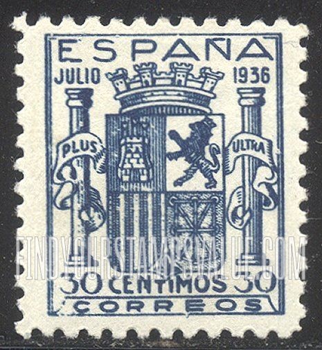 FindYourStampsValue: Spanish State: Arms of Spain