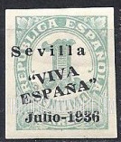 FindYourStampsValue: Revolutionary Overprints, Nationalist (Revolutionary) Forces, Seville: Numeral