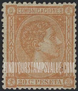 FindYourStampsValue: Kingdom: King Alfonso XII