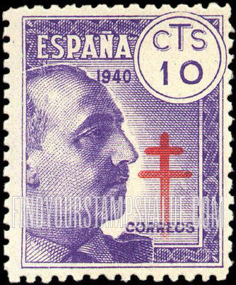FindYourStampsValue: Postal Tax: Tuberculosis Fund, General Franco