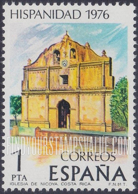 FindYourStampsValue: Nicoya Church, Costa Rica