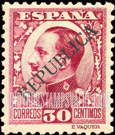 FindYourStampsValue: Second Barcelona Issue: King Alfonso XIII