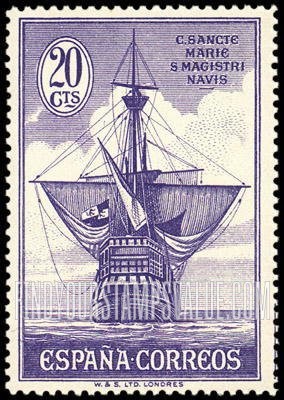 FindYourStampsValue: Stern of “Santa Maria”