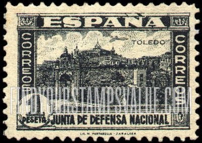 FindYourStampsValue: Alcántara Bridge and Alcázar, Toledo