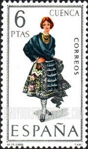 FindYourStampsValue: Regional Costumes Issue: Woman from Cuenca
