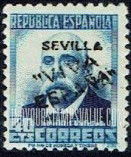 FindYourStampsValue: Revolutionary Overprints, Nationalist (Revolutionary) Forces, Seville: Emilio Castelar