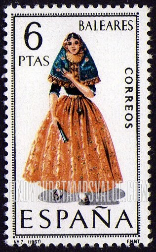 FindYourStampsValue: Regional Costumes Issue: Woman from Baleares