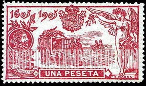 FindYourStampsValue: Don Quixote Adventure with lions