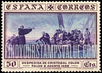 FindYourStampsValue: Columbus Leaving Palos
