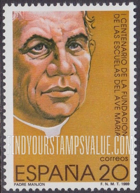 FindYourStampsValue: Fr. Andres Manjon (d. 1923), teacher