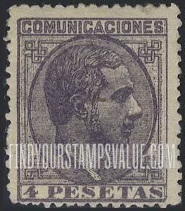 FindYourStampsValue: Kingdom: King Alfonso XII