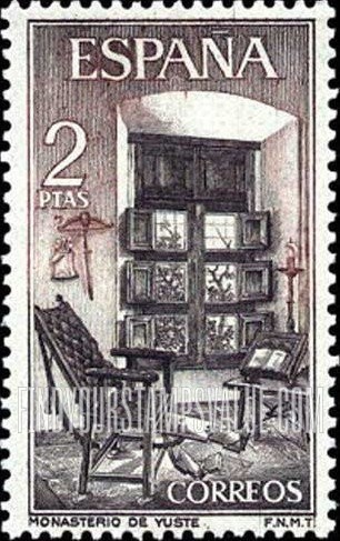 FindYourStampsValue: Chamber of Charles V, Yuste Monastery