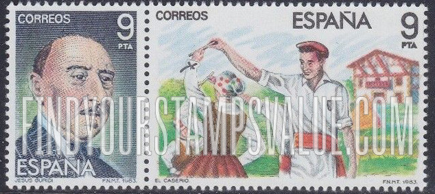 FindYourStampsValue: Jesus de Guridi Bidaola (1886-1961), Scene from El Caserio