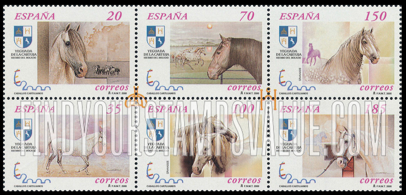 FindYourStampsValue: Carthusian Horses Type of 1998