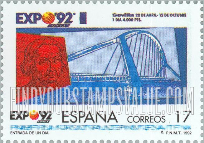 FindYourStampsValue: Expo β92, Seville: One day entrance ticket
