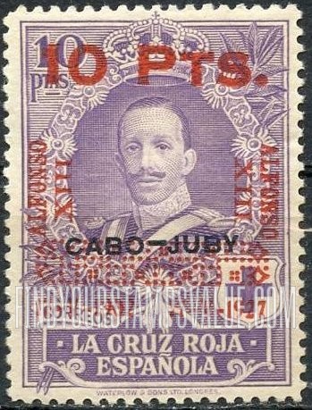 FindYourStampsValue: Semi-Postal: Coronation Silver Jubilee, On Cape Juby, King Alfonso XIII