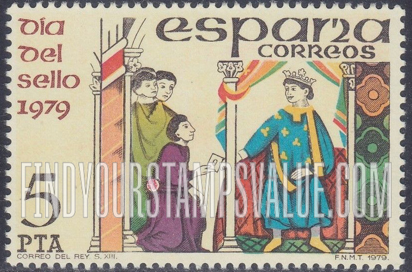 FindYourStampsValue: Messenger Handing Letter to King