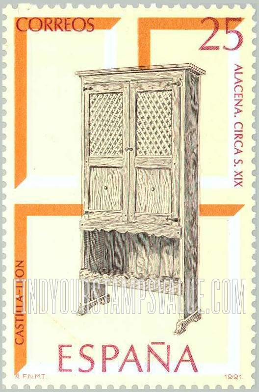 FindYourStampsValue: Antique Furniture: Hutch cabinet, c. 19th century