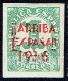 FindYourStampsValue: Revolutionary Overprints, Nationalist (Revolutionary) Forces, San Sebastian, Use in Province of Guipuzcoa: Numeral