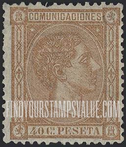 FindYourStampsValue: Kingdom: King Alfonso XII