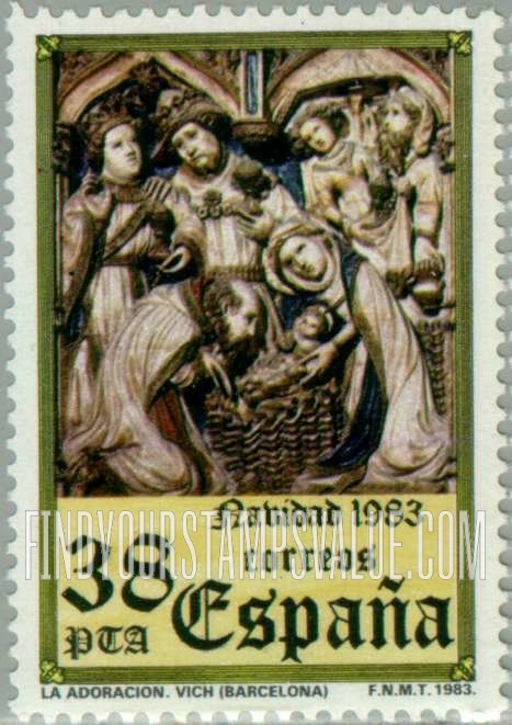 FindYourStampsValue: Christmas 1983: The Adoration, Vich