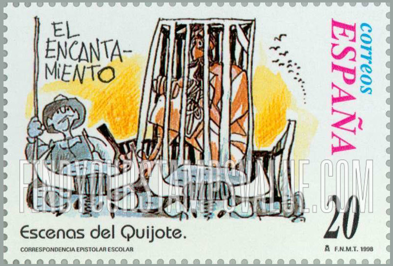 FindYourStampsValue: Letter Writing, Scenes from “Don Quixote”: “El encantamiento”