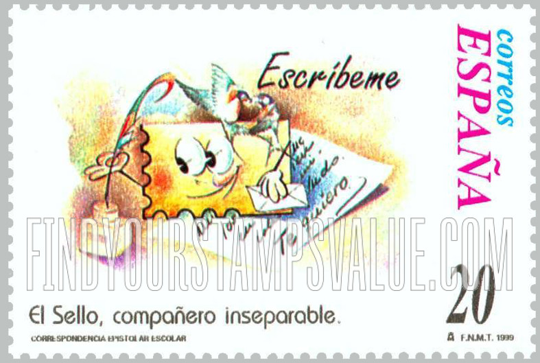 FindYourStampsValue: Letter Writing Type of 1998: “Escríbeme”