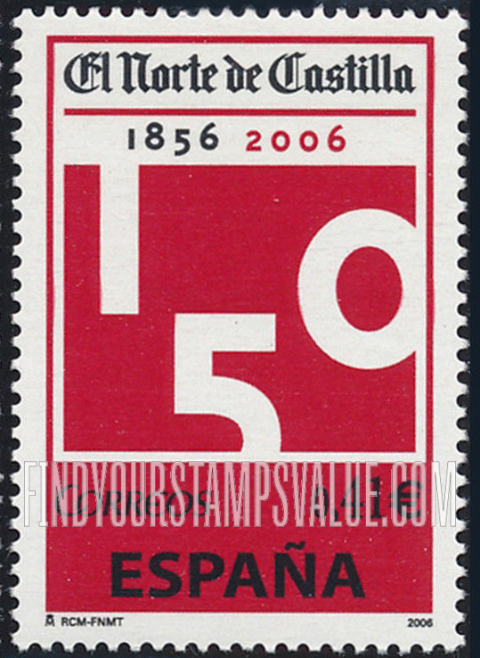 FindYourStampsValue: El Norte de Castilla Newspaper, 150th Anniversary