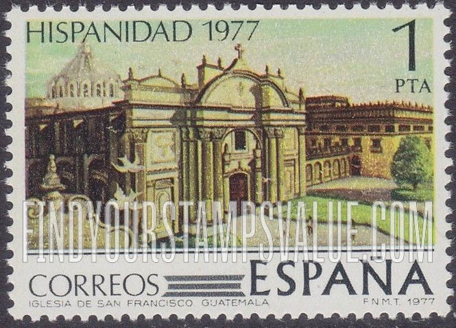 FindYourStampsValue: Church of St. Francis, Guatemala City