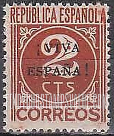 FindYourStampsValue: Revolutionary Overprints, Nationalist (Revolutionary) Forces, Orense: “Republica Espanola”