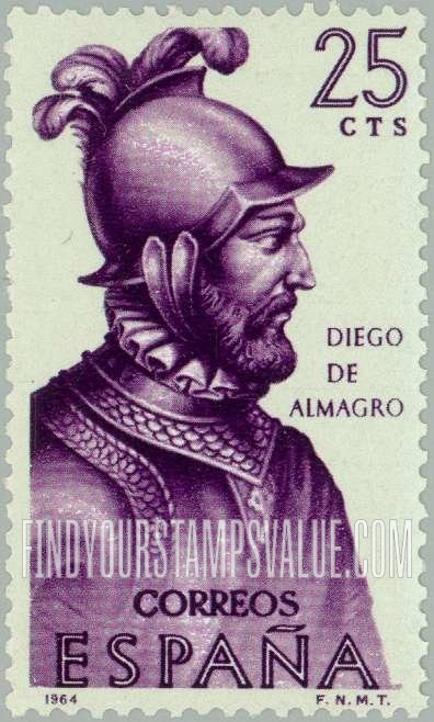 FindYourStampsValue: Builders of the New World: Diego de Almagro