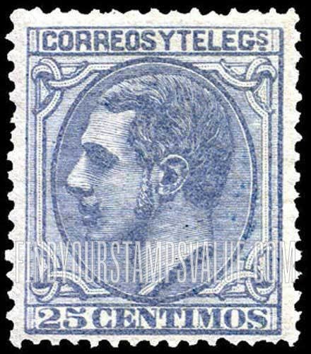 FindYourStampsValue: Kingdom: King Alfonso XII