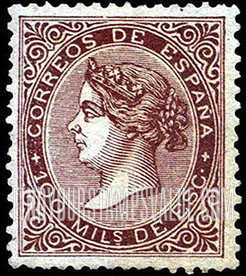 FindYourStampsValue: Provisional Government, Teruel Province: Isabella II (handstampied)
