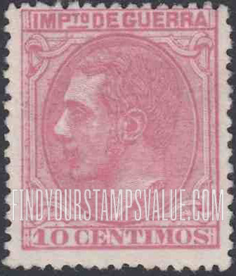 FindYourStampsValue: War Tax: King Alfonso XII