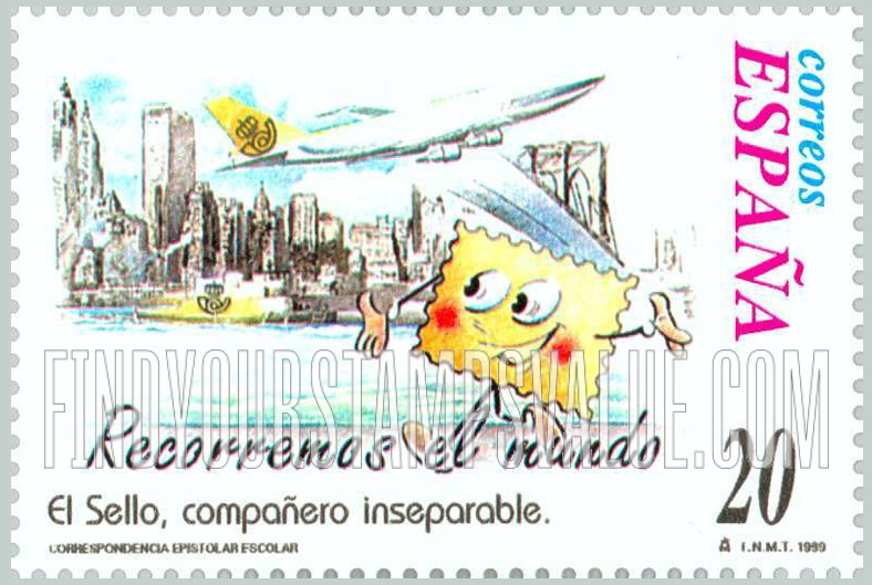 FindYourStampsValue: Letter Writing Type of 1998: “Recorremos el mundo”
