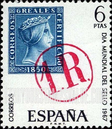 FindYourStampsValue: No. 4, 6r stamp of 1850 with 1r postmark