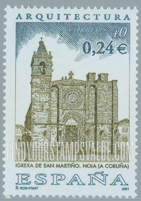FindYourStampsValue: Architecture: San Martiño Church, Noia
