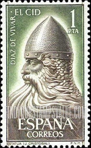 FindYourStampsValue: El Cid, Statue by Cristobal