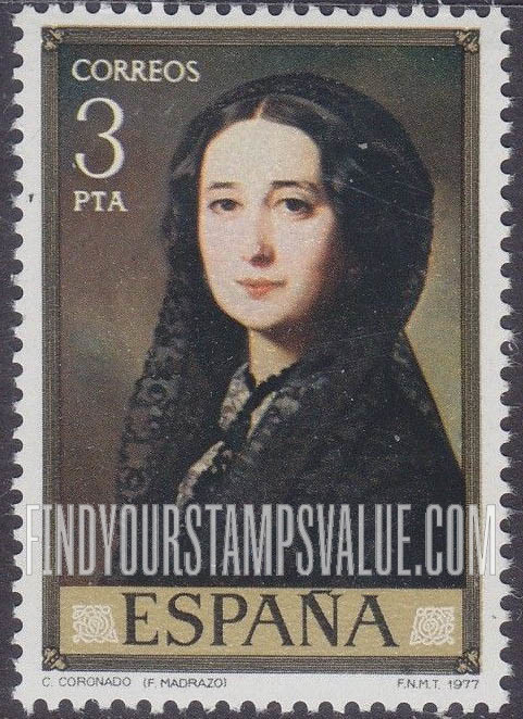 FindYourStampsValue: Federico Madrazo (1815-94) Portraits: Senora Coronado