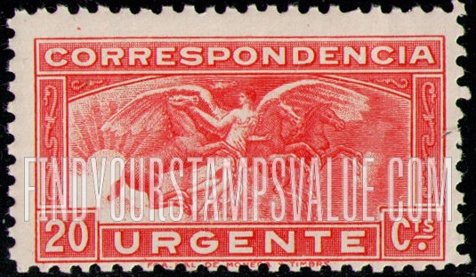 Value of correspondencia urgente 20 cts stamps