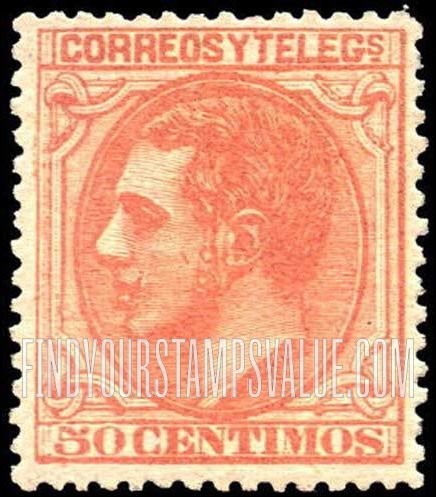 FindYourStampsValue: Kingdom: King Alfonso XII
