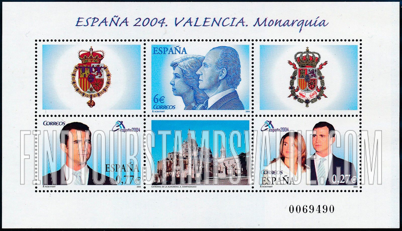 FindYourStampsValue: España 2004 International Philatelic Exhibition: Royalty