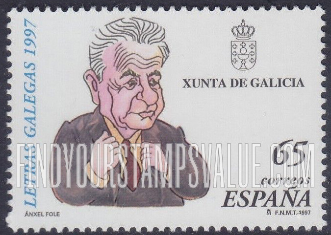 FindYourStampsValue: Anxel Fole (1903-86), Poet, Writer