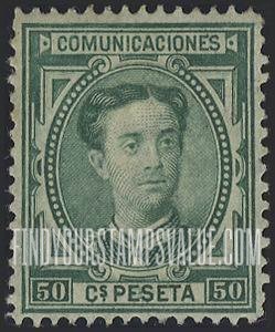 FindYourStampsValue: Kingdom: King Alfonso XII