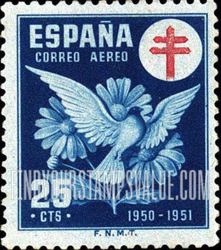 FindYourStampsValue: Postal Tax Air Post: Tuberculosis Fund, Dove and Flowers
